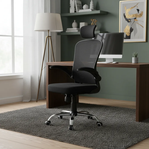 Cadeira de Escritório Ergonômica Giratória B100 com Estofado mesh luvinco com Ajuste Lombar