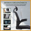 Ver imagem 5 de Cadeira de Escritório Ergonômica Giratória B100 com Estofado mesh luvinco com Ajuste Lombar