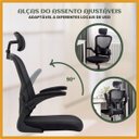 Ver imagem 6 de Cadeira de Escritório Ergonômica Giratória B100 com Estofado mesh luvinco com Ajuste Lombar