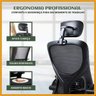 Cadeira de Escritório Ergonômica Giratória B100 com Estofado mesh luvinco com Ajuste Lombar - 7