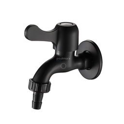 Torneira para Tanque Jardim Maquina Uso Geral Preto Fosco Black Matte com Bico Para Mangueira Metal  - 1