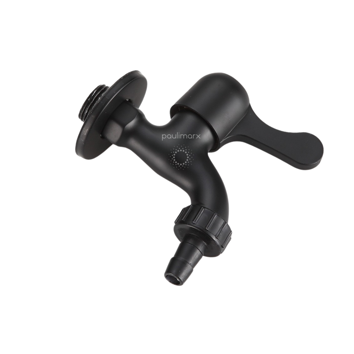 Torneira para Tanque Jardim Maquina Uso Geral Preto Fosco Black Matte com Bico Para Mangueira Metal  - 2