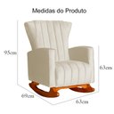 Ver imagem 7 de Poltrona Balanço C/ Puff Melinda Veludo Bege - Lm Decor