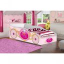 Ver imagem 3 de Cama Solteiro Toscana Carro Estrutura MDF MDP Rosa Casah