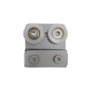 Ver imagem 1 de 1122 D - Roldana dupla tipo carrinho para vidro temperado blindex Fosco