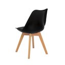 Ver imagem 4 de Conjunto Mesa de Jantar Hairpin 130x80 Branca com 6 Cadeiras Eiffel Leda - Preto