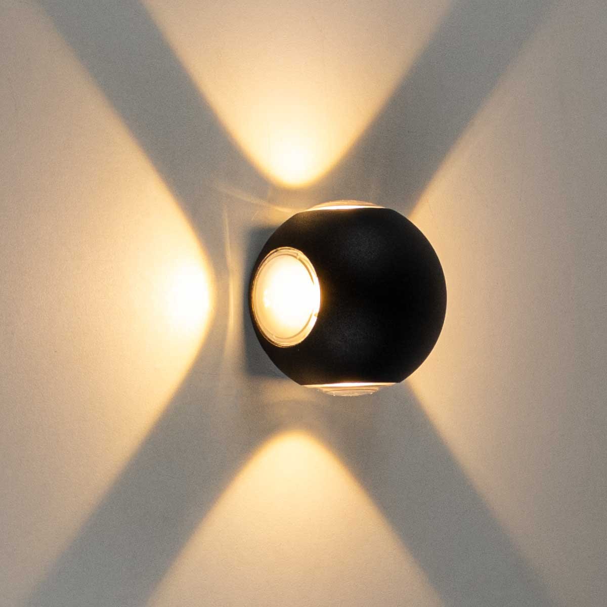 Arandela Decorativa Criativa Tetra Led 12w 3000k Opus Preto St2486