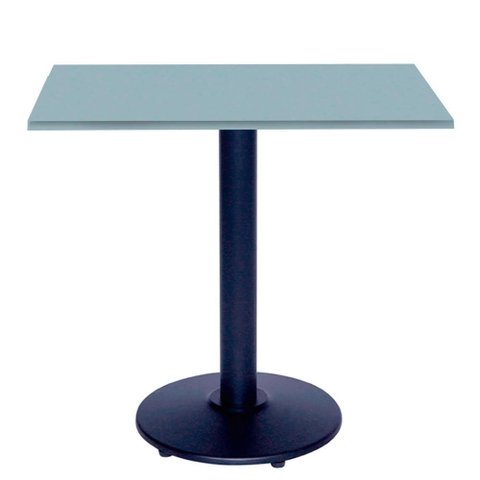 Mesa Bistrô Ferro Preto 111,50 Cm (alt) Disco Redondo Tampo Mdp Quadrado 80 Cm (larg) X 2,50 Cm (