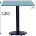 Ver imagem 3 de Mesa Bistrô Ferro Preto 111,50 Cm (alt) Disco Redondo Tampo Mdp Quadrado 80 Cm (larg) X 2,50 Cm (