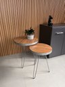 Ver imagem 2 de Conjunto Mesa Lateral Siena Cumaru BELI HOUSE Prata