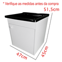 Ver imagem 3 de Tanque de Lavar Roupa 26l Suspenso com Gabinete 46cm Montado Tanque: Preto