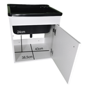 Ver imagem 2 de Tanque de Lavar Roupa 26l Suspenso com Gabinete 46cm Montado Tanque: Preto