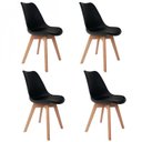 Ver imagem 1 de Conjunto com 4 Cadeiras para Sala de Jantar Saarinen PP Preto