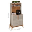 Ver imagem 4 de Aparador Café 2 Portas e 2 Gavetas Durbin Off White Cedro