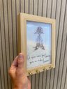 Ver imagem 2 de Quadro Porta-Chave Sal Grosso Proteção Flor de Lótus 15x20 Frase Cozinha