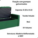 Ver imagem 4 de Kit Cabeceira e Calçadeira Baú Emma Veludo King 195 Cm