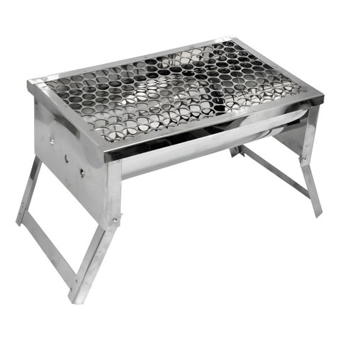 Churrasqueira Portátil Dobrável Aço Inox