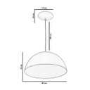 Ver imagem 3 de Pendente Meia Bola 40 Preto Sala Cozinha Churrasqueira