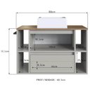 Ver imagem 3 de Gabinete para Banheiro com Cuba 01 Porta 80cm Mel Arenas Proddy