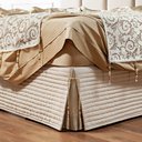 Ver imagem 1 de Saia para Cama Box Casal Padrão Dual 1 Peça - Bege Decorativa