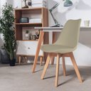 Ver imagem 2 de Conjunto com 4 Cadeiras para Sala de Jantar Saarinen PP Bege/Nude