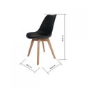 Ver imagem 6 de Conjunto com 4 Cadeiras para Sala de Jantar Saarinen PP Bege/Nude