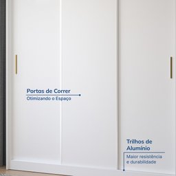 Guarda-Roupa Casal 3 Portas de Correr Muriqui Maxx CabeCasa MadeiraOriginals - 13