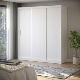 Guarda-Roupa Casal 3 Portas de Correr Muriqui Maxx CabeCasa MadeiraOriginals - 10