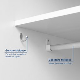 Guarda-Roupa Casal 3 Portas de Correr Muriqui Maxx CabeCasa MadeiraOriginals - 16