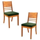 Ver imagem 1 de Kit 2 Cadeiras para Mesa de Jantar Madeira Maciça - Premium - Requinte Salas