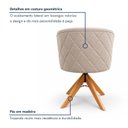 Ver imagem 4 de Poltrona Linho Premium Base Madeira Maciça Maya