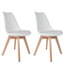 Ver imagem 1 de Conjunto com 2 Cadeiras para Sala de Jantar Saarinen PP Branco