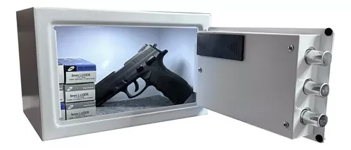 Cofre Digital Eletrônico C/ Leitor Biométrico 20x31x20 C/led:branco - 2