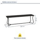 Ver imagem 2 de Banco Estilo Retrô 136cm X 42cm Vareta