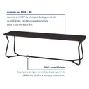 Ver imagem 3 de Banco Estilo Retrô 136cm X 42cm Vareta