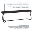 Ver imagem 7 de Banco Estilo Retrô 136cm x 42cm Vareta Preto