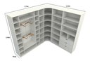 Ver imagem 1 de Kit Closet Armário Colmeia Cabideiro Misto M55 - Branco