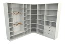 Ver imagem 2 de Kit Closet Armário Colmeia Cabideiro Misto M55 - Branco