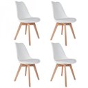 Ver imagem 1 de Conjunto com 4 Cadeiras para Sala de Jantar Saarinen Pp