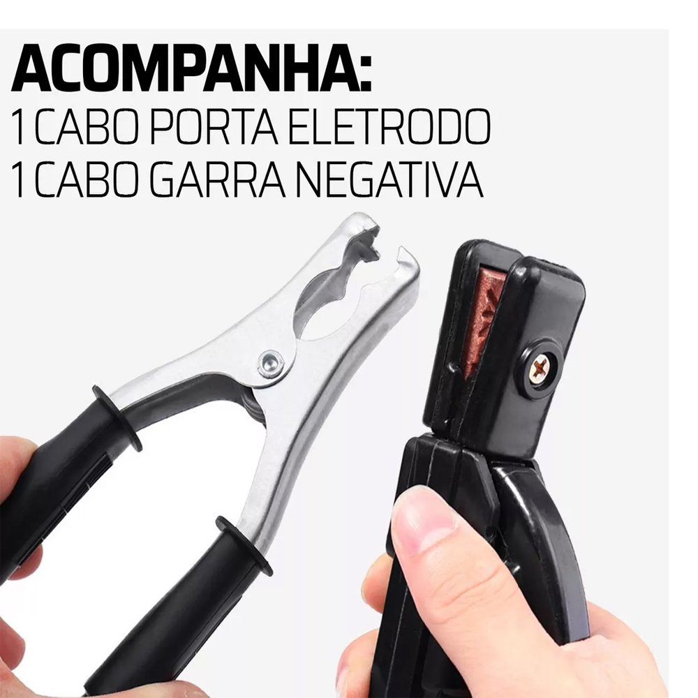 Máquina Inversora de Solda Portatil Mma Eletrodo Mi150d 120a 220v The Black Tools - 4