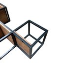 Ver imagem 6 de Nicho de Parede de Madeira e Ferro - Decoração Industrial - Cores Preto e Imbuia