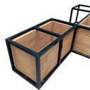 Ver imagem 5 de Nicho de Parede de Madeira e Ferro - Decoração Industrial - Cores Preto e Imbuia