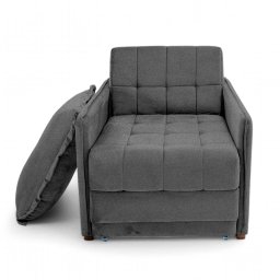 Poltrona Cama Reclinável Retrátil Viena Boucle Grafite - Loja Sheep - 1