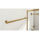 Ver imagem 6 de Kit de Acessórios Para Banheiro com 3 Peças em Aço Inox Dourado Linha Larissa com toalheiro Simples