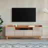 Rack para TV até 60 Polegadas 4 Portas 1 Nicho 158cm Pés em Madeira Maciça Adria Versátile - 1