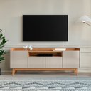 Ver imagem 1 de Rack para TV até 60 Polegadas 4 Portas 1 Nicho 158cm Pés em Madeira Maciça Adria Versátile