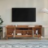 Rack para TV até 60 Polegadas 4 Portas 1 Nicho 158cm Pés em Madeira Maciça Adria Versátile - 6