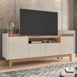 Rack para TV até 60 Polegadas 4 Portas 1 Nicho 158cm Adria Versátile 
