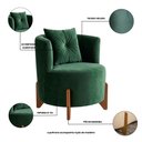 Ver imagem 7 de Kit 2 Poltronas Orgânica Curva Luna Veludo Verde - Montanaris Decor