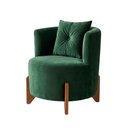 Ver imagem 6 de Kit 2 Poltronas Orgânica Curva Luna Veludo Verde - Montanaris Decor